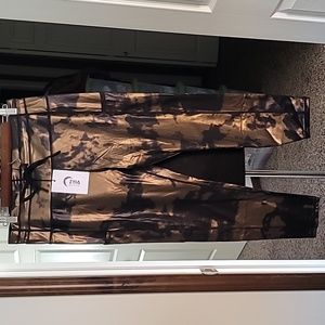 ZYIA Bronze Hendrix Metallic Pocket Drawstring Luxe 7/8 24" (14-16) Leggings.